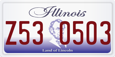 IL license plate Z530503