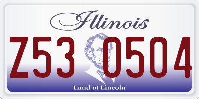 IL license plate Z530504