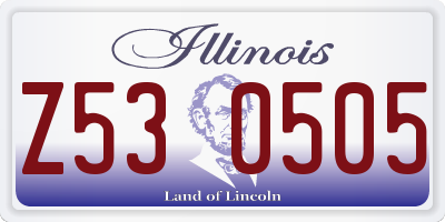 IL license plate Z530505