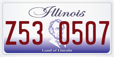 IL license plate Z530507