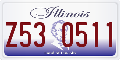 IL license plate Z530511