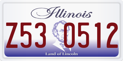 IL license plate Z530512