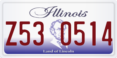 IL license plate Z530514