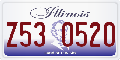 IL license plate Z530520