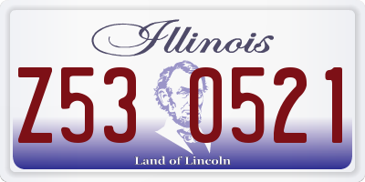 IL license plate Z530521