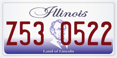 IL license plate Z530522