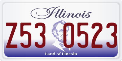 IL license plate Z530523