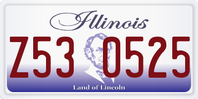 IL license plate Z530525