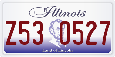 IL license plate Z530527