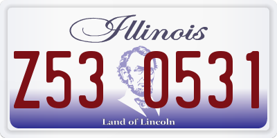IL license plate Z530531