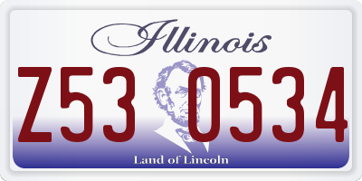 IL license plate Z530534