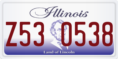 IL license plate Z530538