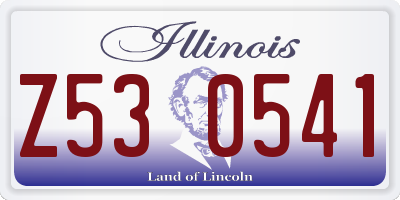 IL license plate Z530541