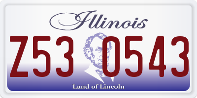 IL license plate Z530543
