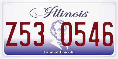 IL license plate Z530546