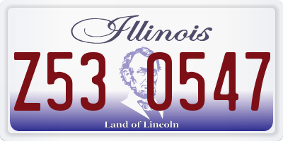 IL license plate Z530547