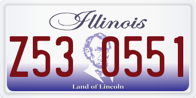 IL license plate Z530551