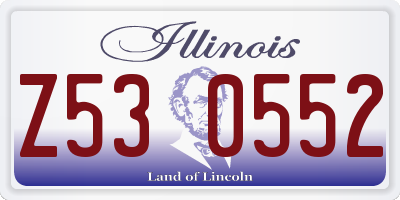 IL license plate Z530552