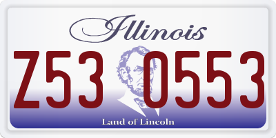 IL license plate Z530553