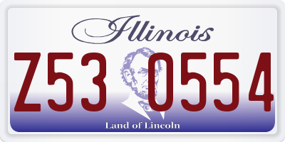 IL license plate Z530554