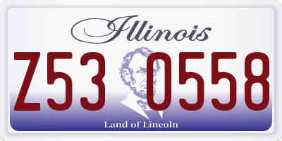 IL license plate Z530558