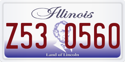 IL license plate Z530560