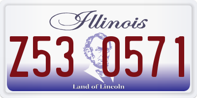 IL license plate Z530571
