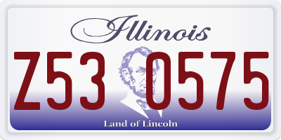 IL license plate Z530575