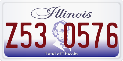 IL license plate Z530576