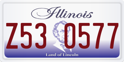 IL license plate Z530577