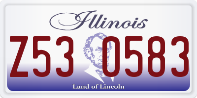 IL license plate Z530583
