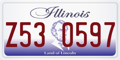IL license plate Z530597