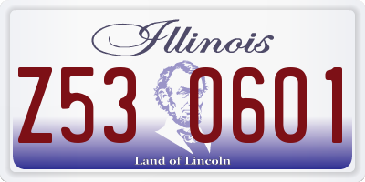 IL license plate Z530601