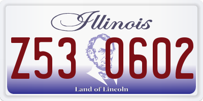 IL license plate Z530602
