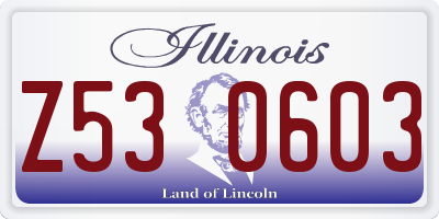 IL license plate Z530603