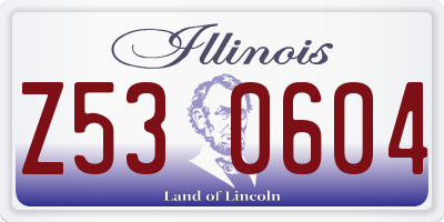 IL license plate Z530604