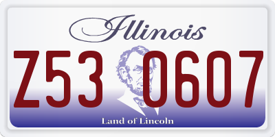 IL license plate Z530607