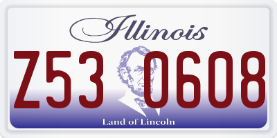 IL license plate Z530608