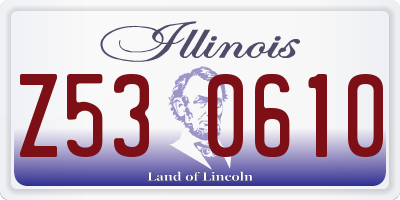 IL license plate Z530610