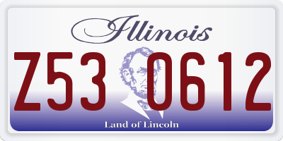 IL license plate Z530612