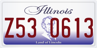 IL license plate Z530613