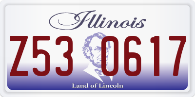 IL license plate Z530617