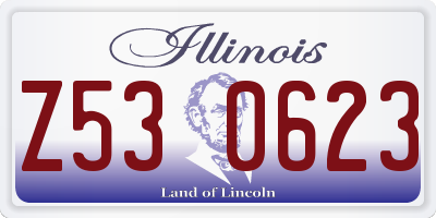 IL license plate Z530623