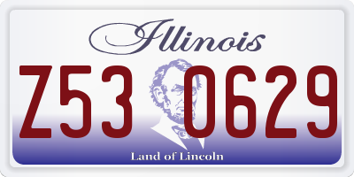 IL license plate Z530629