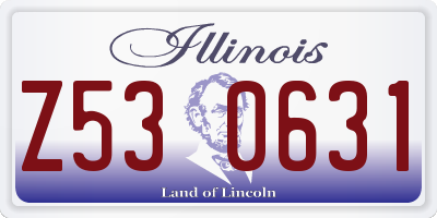 IL license plate Z530631
