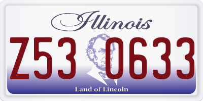 IL license plate Z530633