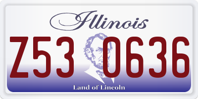 IL license plate Z530636