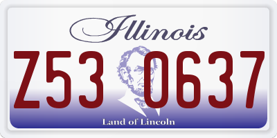 IL license plate Z530637