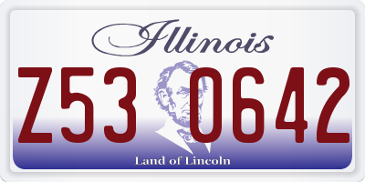IL license plate Z530642