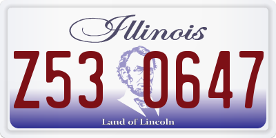 IL license plate Z530647